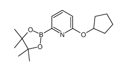 cas no 1193245-09-8 is 2-(CYCLOPENTYLOXY)-6-(4,4,5,5-TETRAMETHYL-1,3,2-DIOXABOROLAN-2-YL)PYRIDINE