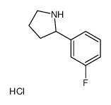 cas no 1193390-31-6 is 2-(3-FLUORO-PHENYL)-PYRROLIDINE, HYDROCHLORIDE