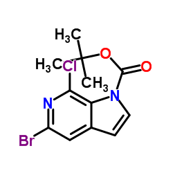 cas no 1198096-55-7 is tert-Butyl 5-bromo-7-chloro-1H-pyrrolo[2,3-c]pyridine-1-carboxylate