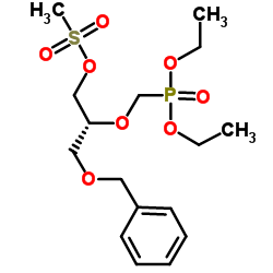 cas no 120362-30-3 is Phosphonic acid, [[1-[[(methylsulfonyl)oxy]methyl]-2-(phenylmethoxy)ethoxy]methyl]-, diethyl ester-R