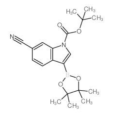cas no 1218790-23-8 is tert-Butyl 6-cyano-3-(4,4,5,5-tetramethyl-1,3,2-dioxaborolan-2-yl)-1H-indole-1-carboxylate
