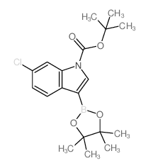 cas no 1218790-24-9 is tert-Butyl 6-chloro-3-(4,4,5,5-tetramethyl-1,3,2-dioxaborolan-2-yl)-1H-indole-1-carboxylate
