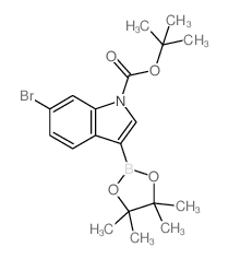 cas no 1218790-27-2 is tert-Butyl 6-bromo-3-(4,4,5,5-tetramethyl-1,3,2-dioxaborolan-2-yl)-1H-indole-1-carboxylate