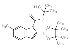 cas no 1218791-10-6 is tert-Butyl 6-methyl-2-(4,4,5,5-tetramethyl-1,3,2-dioxaborolan-2-yl)-1H-indole-1-carboxylate