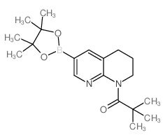 cas no 1222533-83-6 is 2,2-dimethyl-1-[6-(4,4,5,5-tetramethyl-1,3,2-dioxaborolan-2-yl)-3,4-dihydro-2H-1,8-naphthyridin-1-yl]propan-1-one