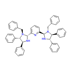 cas no 1223020-29-8 is 2,6-Bis[(2R,4S,5S)-1-benzyl-4,5-diphenylimidazolidin-2-yl]pyridine