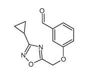 cas no 1227685-54-2 is 3-((3-CYCLOPROPYL-1,2,4-OXADIAZOL-5-YL)METHOXY)BENZALDEHYDE