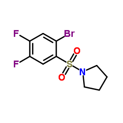cas no 1229294-17-0 is 1-(2-bromo-4,5-difluorobenzenesulfonyl)pyrrolidine
