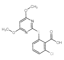 cas no 123342-93-8 is 2-Chloro-6-[(4,6-dimethoxy-2-pyrimidinyl)thio]benzoic acid