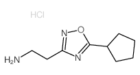 cas no 1244803-69-7 is 2-(5-cyclopentyl-1,2,4-oxadiazol-3-yl)ethanamine(SALTDATA: HCl)