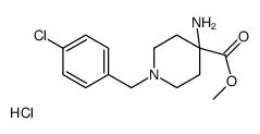 cas no 1244949-76-5 is methyl 4-amino-1-(4-chlorobenzyl)piperidine-4-carboxylate hydrochloride