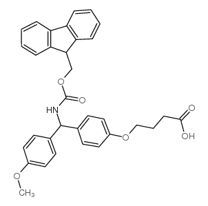 cas no 124504-64-9 is FMOC-4-METHOXY-4'-(GAMMA-CARBOXYPROPYLOXY)-BENZHYDRYLAMINE