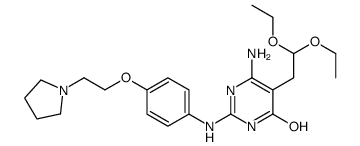 cas no 1245648-59-2 is 6-AMINO-5-(2,2-DIETHOXYETHYL)-2-((4-(2-(PYRROLIDIN-1-YL)ETHOXY)PHENYL)AMINO)PYRIMIDIN-4(3H)-ONE