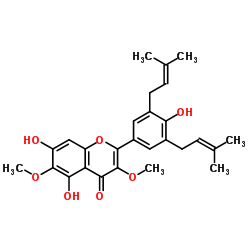 cas no 1246926-08-8 is 5,7,4'-Trihydroxy-3,6-dimethoxy-3',5'-diprenylflavone