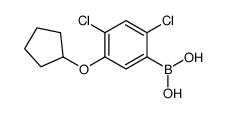 cas no 1256354-90-1 is 2,4-Dichloro-5-(cyclopentyloxy)phenylboronic acid