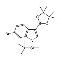 cas no 1256358-99-2 is 6-Bromo-1-(tert-Butyl-dimethyl-silanyl)-1H-indole-3-boronic acid pinacol ester