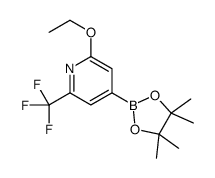 cas no 1256359-30-4 is 2-ethoxy-4-(4,4,5,5-tetramethyl-1,3,2-dioxaborolan-2-yl)-6-(trifluoromethyl)pyridine