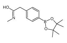 cas no 1256359-34-8 is N-Methyl-2-(4-(4,4,5,5-tetramethyl-1,3,2-dioxaborolan-2-yl)phenyl)acetamide