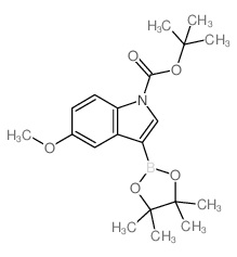 cas no 1256359-99-5 is tert-Butyl 5-methoxy-3-(4,4,5,5-tetramethyl-1,3,2-dioxaborolan-2-yl)-1H-indole-1-carboxylate