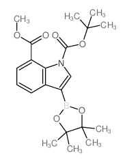 cas no 1256360-02-7 is 1-tert-Butyl 7-methyl 3-(4,4,5,5-tetramethyl-1,3,2-dioxaborolan-2-yl)-1H-indole-1,7-dicarboxylate