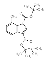 cas no 1256360-03-8 is tert-Butyl 7-methyl-3-(4,4,5,5-tetramethyl-1,3,2-dioxaborolan-2-yl)-1H-indole-1-carboxylate