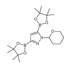 cas no 1256360-29-8 is 1-(Tetrahydro-2H-pyran-2-yl)-3,5-bis(4,4,5,5-tetramethyl-1,3,2-dioxaborolan-2-yl)-1H-pyrazole