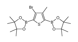 cas no 1256360-34-5 is 2,2'-(3-Bromo-4-methylthiophene-2,5-diyl)bis(4,4,5,5-tetramethyl-1,3,2-dioxaborolane)
