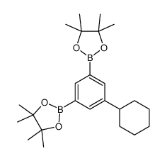 cas no 1256360-40-3 is 2,2'-(5-Cyclohexyl-1,3-phenylene)bis(4,4,5,5-tetramethyl-1,3,2-dioxaborolane)