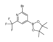 cas no 1256360-49-2 is 2-bromo-4-(4,4,5,5-tetramethyl-1,3,2-dioxaborolan-2-yl)-6-(trifluoromethyl)pyridine
