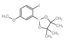 cas no 1256781-69-7 is 2-(2-Iodo-5-methoxyphenyl)-4,4,5,5-tetramethyl-1,3,2-dioxaborolane