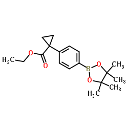 cas no 1257213-52-7 is Ethyl 1-[4-(4,4,5,5-tetramethyl-1,3,2-dioxaborolan-2-yl)phenyl]cyclopropane-1-carboxylate