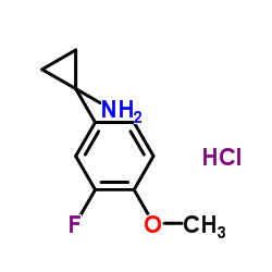 cas no 1260852-84-3 is 1-(3-fluoro-4-Methoxyphenyl)cyclopropanamine hydrochloride