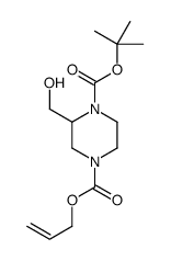 cas no 1263282-80-9 is 2-Hydroxymethyl-piperazine-1,4-dicarboxylic acid 4-allyl ester 1-tert-butyl ester