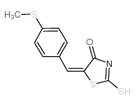 cas no 127378-28-3 is (5E)-2-Mercapto-5-[4-(methylthio)benzylidene]-1,3-thiazol-4(5H)-one