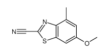 cas no 130593-24-7 is 2-Benzothiazolecarbonitrile,6-methoxy-4-methyl-(9CI)