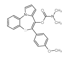 cas no 131403-82-2 is 5-(4-METHOXYPHENYL)PYRROLO[2,1-D][1,5]BENZOTHIAZEPIN-4-OL N,N-DIMETHYLCARBAMATE