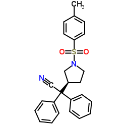 cas no 133099-09-9 is (S)-3-(1-Cyano-1,1-diphenylmethyl)-1-tosylpyrrolidine