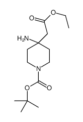 cas no 1333222-34-6 is tert-butyl 4-amino-4-(2-ethoxy-2-oxoethyl)piperidine-1-carboxylate