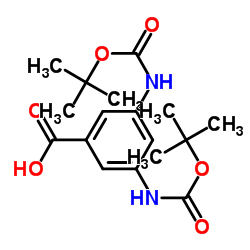 cas no 133887-83-9 is 3,5-Bis((tert-butoxycarbonyl)amino)benzoic acid