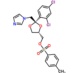 cas no 134071-44-6 is cis-[2-(2,4-Dichlorophenyl)-2-(1H-imidazol-1-ylmethyl)-1,3-dioxolan-4-yl]methyl-4-methylbenzenesulphonate