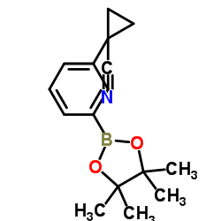 cas no 1346264-25-2 is 1-(3-(4,4,5,5-Tetramethyl-1,3,2-dioxaborolan-2-yl)phenyl)cyclopropanecarbonitrile