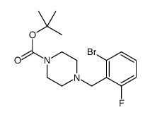 cas no 1355246-97-7 is 2-(4-BOC-Piperazinomethyl)-1-bromo-3-fluorobenzene