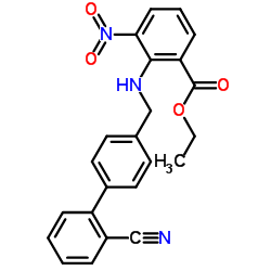 cas no 136285-67-1 is Ethyl-2-[[(2'-cyanobiphenyl-4-yl)methyl]amino]-3-nitrobenzoate