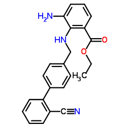 cas no 136285-69-3 is Ethyl 3-amino-2-{[(2'-cyano-4-biphenylyl)methyl]amino}benzoate