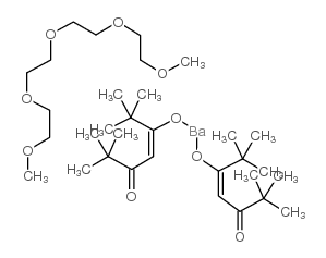 cas no 136629-60-2 is bis(2,2,6,6-tetramethyl-3,5-heptanedionato)barium tetraglyme adduct