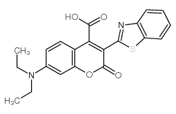cas no 136997-14-3 is 3-(1,3-benzothiazol-2-yl)-7-(diethylamino)-2-oxochromene-4-carboxylic acid