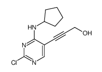 cas no 1374639-76-5 is 3-(2-Chloro-4-(cyclopentylamino)pyrimidin-5-yl)prop-2-yn-1-ol