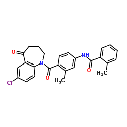 cas no 137973-76-3 is N-[4-[(7-Chloro-2,3,4,5-tetrahydro-5-oxo-1H-1-benzazepin-1-yl)carbonyl]-3-methylphenyl]-2-methylbenzamide