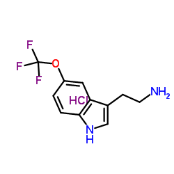 cas no 1389313-40-9 is 5-(Trifluoromethoxy)-1H-indole-3-ethanamine hydrochloride