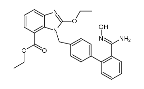 cas no 1397836-41-7 is 2-Ethoxy-1-[[2'-[(hydroxyamino)iminomethyl][1,1'-biphenyl]-4-yl]methyl]-1H-benzimidazole-7-carboxylic acid ethyl ester